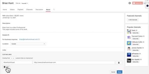 Tuesday Tutorial - Adding Social Media Links to Your YouTube channel
