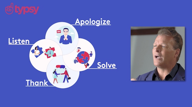 A headshot of a man speaking is inset on a blue background with red and white text.