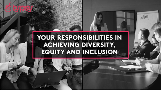 A collage of black and white photos showing groups of young people on various devices in a workplace.