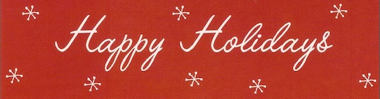 Season's Greetings & More News in Recent Eblast 